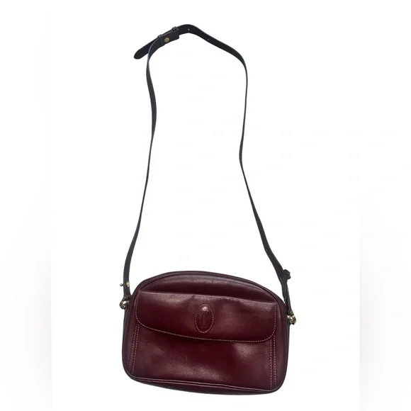 Cartier Must de Cartier Bordeaux Leather Crossbody/Shoulder Bag Pre Loved beauty - Picture 2 of 16